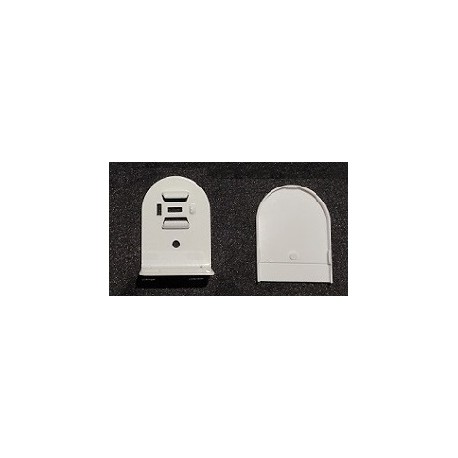 pièce détachée : patte de fixation pour store enrouleur : support + cache + axe côté opposé - pour tube Ø42 - couleur gris foncé