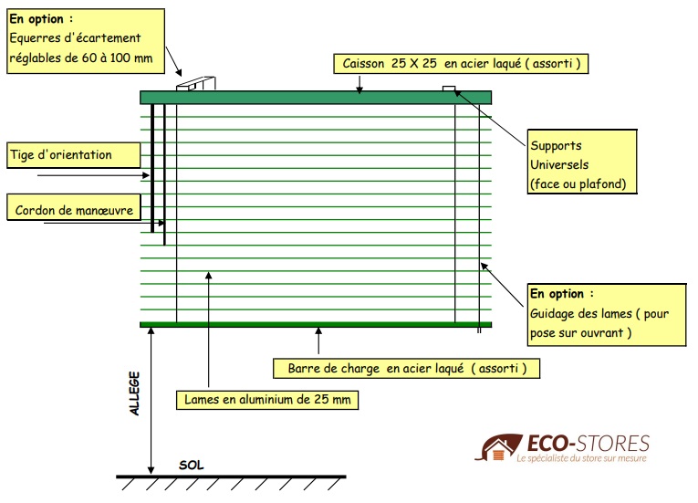 Notices/SVA 25 mm/Croquis-Descriptif-schema_store-venitien-sur-mesure-eco-stores.fr