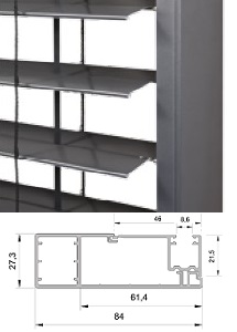 BSO - Coulisses SKF (larges) - Brise soleil orientable sur-mesure - eco-stores-fr