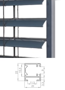 BSO - Coulisses U (fines) - Brise soleil orientable sur-mesure - eco-stores-fr