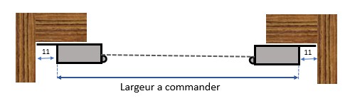 Prise de mesure - cadre ras de façade - saillant (cadre vers lext) si pose directe sur encadrement