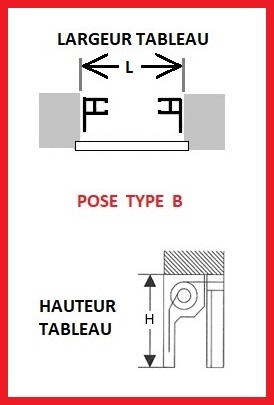 VOLET ROULANT SUR MESURE - POSE TYPE B - NOTICE - LARGEUR A COMMANDER - HAUTEUR A COMMANDER - ECO-STORES