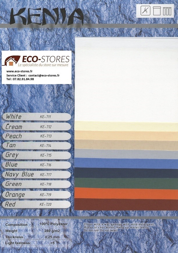 Gamme KENIA 10 couleurs