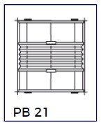 Plafond Up & Down câbles - tirage direct (PB21)