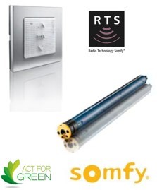 Moteur SOMFY RTS ALTUS + téléc. murale SMOOVE