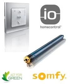 Moteur SOMFY IO SUNEA + télécommande murale SMOOVE IO