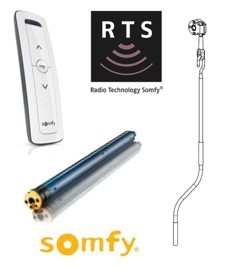 Moteur SOMFY IO SUNEA + télécommande SITUO-1 IO + manivelle de secours