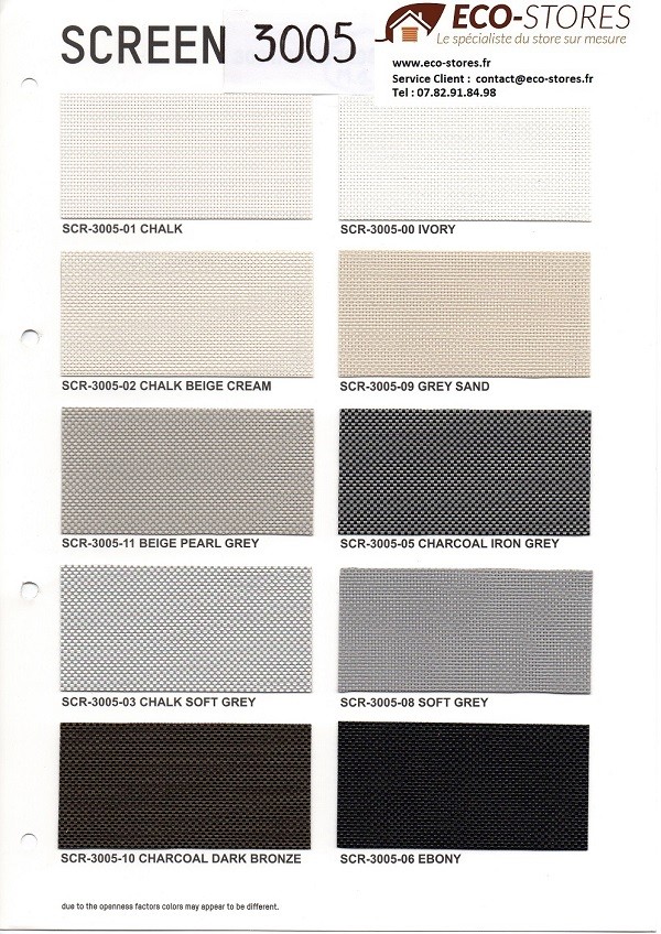 Gamme SCREEN 3005 Stop-Soleil